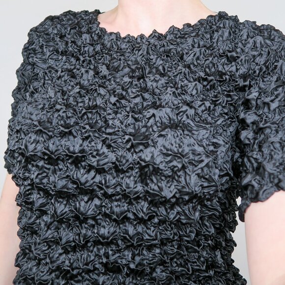 Vintage 90s Black Bubble Popcorn Shirt - Picture 4 of 7